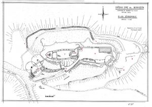 Plan du château du Bernstein relevé par A Fischbach