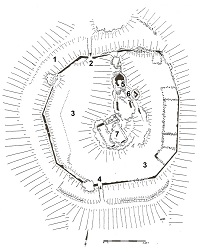 Plan du Grand-Ringelstein par N. Mengus (d’après Th. Biller)