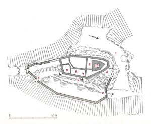 Plan Ortenberg par Th. Biller d’après B. Ebhardt.