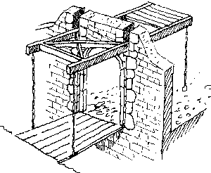 Esquisse d’un pont levis à contrepoids