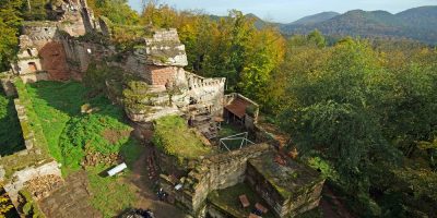 vue aérienne château du Schoeneck